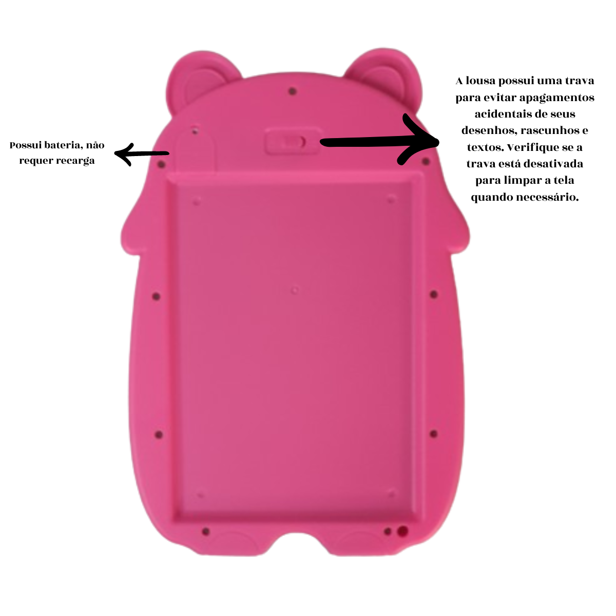 Lousa Magica Infantil Urso Rosa Digital Tablet Lcd 8.5 Lousa Magica Infantil Urso Rosa Digital Tablet Lcd 8.5